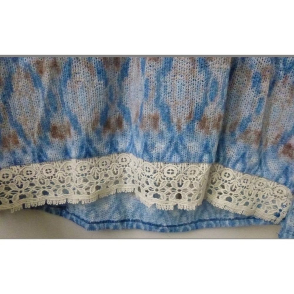 Kim Rogers Women Top Sz S Tunic Long Sleeve Blue - Picture 3 of 5
